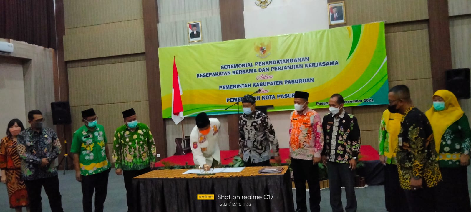 Seremonial Penandatanganan Kesepakatan Bersama dengan Pemerintah Kota Pasuruan Tahun 2021