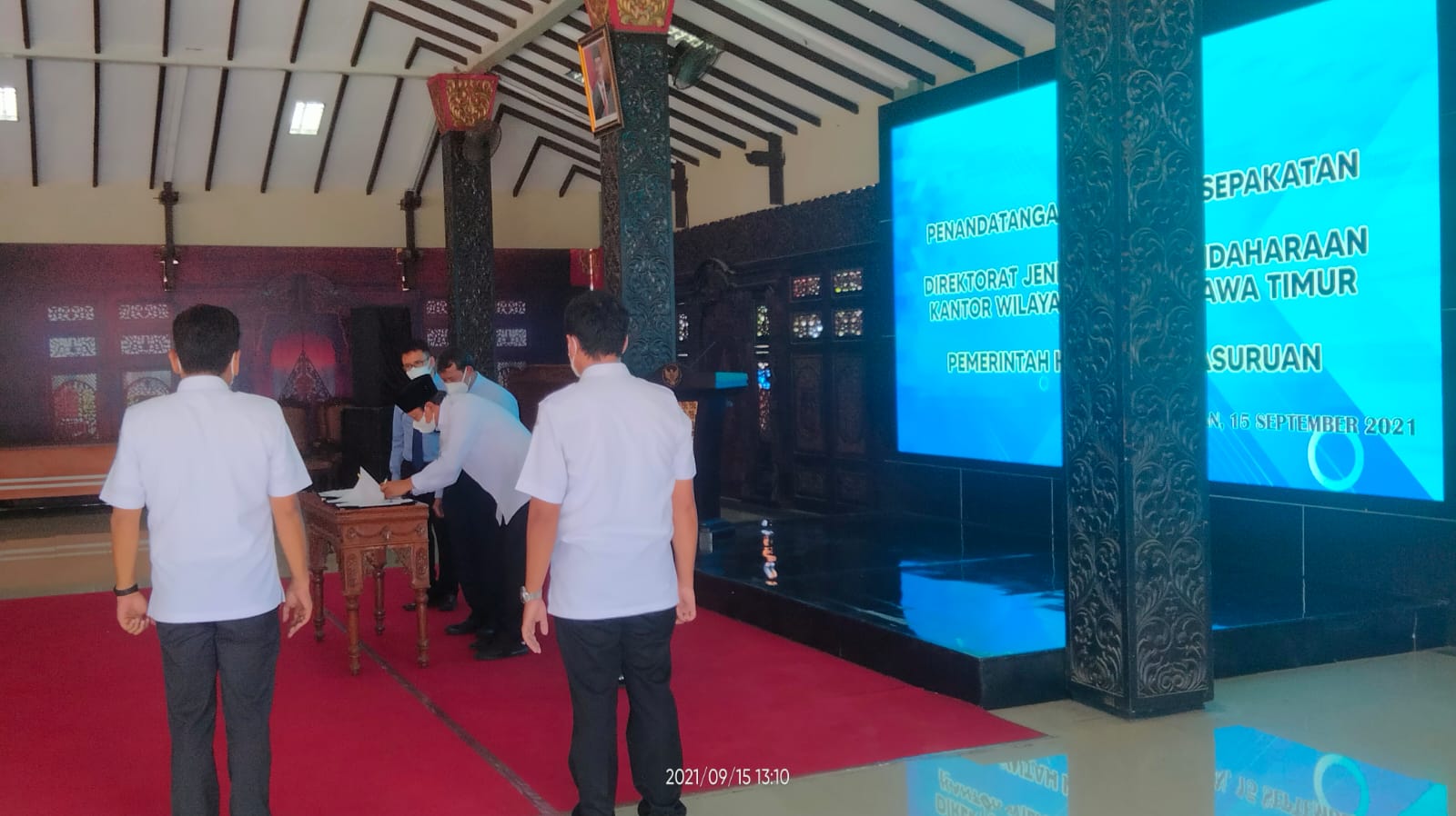 Seremonial Penandatangan Nota Kesepakatan dengan Dirjen Perbendaharaan Prov. Jatim Tahun 2021 